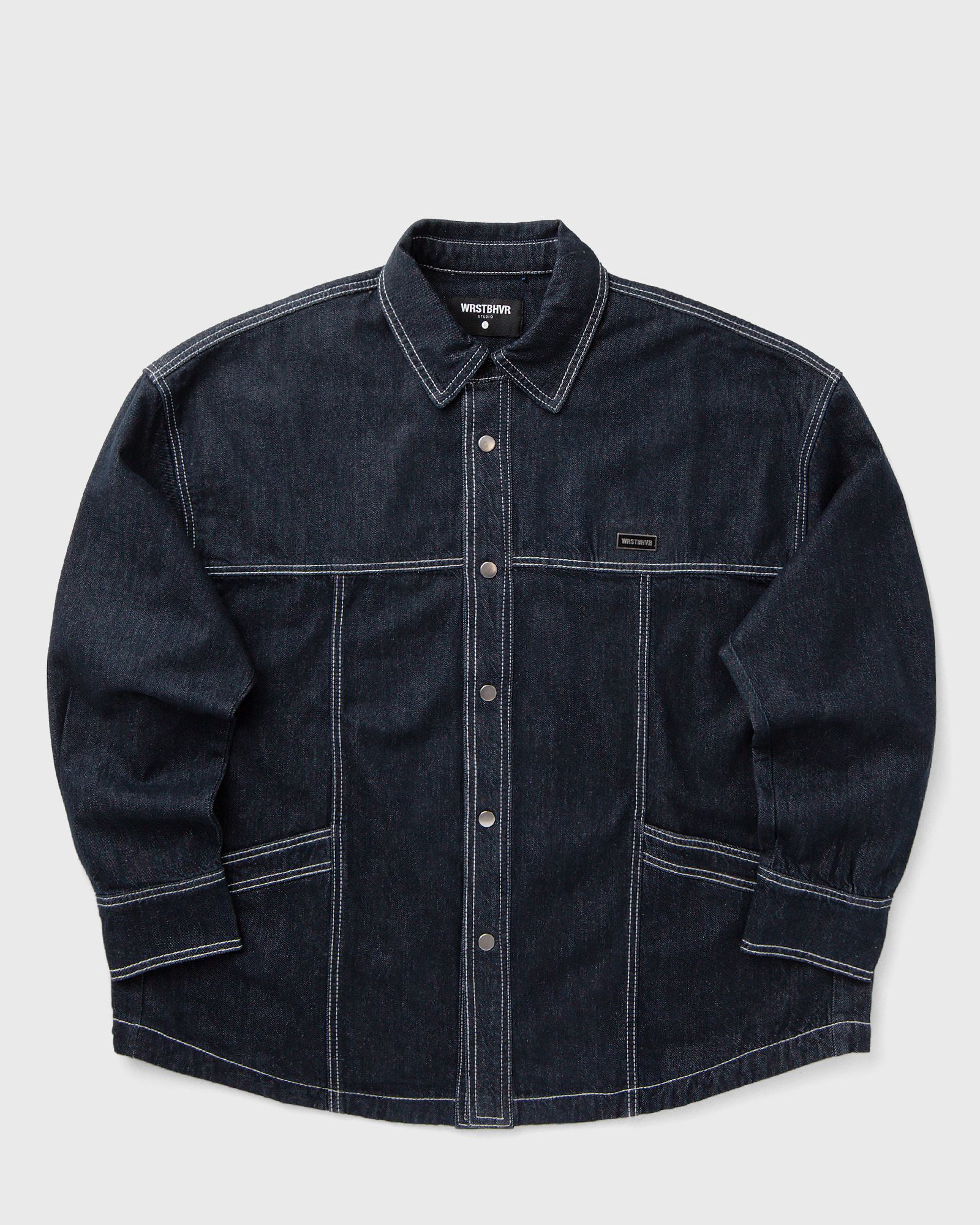 WRSTBHVR LEANDRA DENIM SHIRT, blue