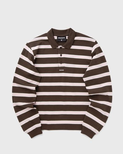 WRSTBHVR SETH POLO LONGSLEEVE, brown|white