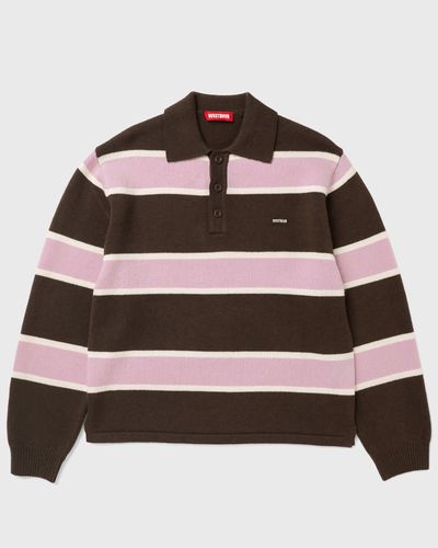 WRSTBHVR STEV POLO SWEATER, brown|pink