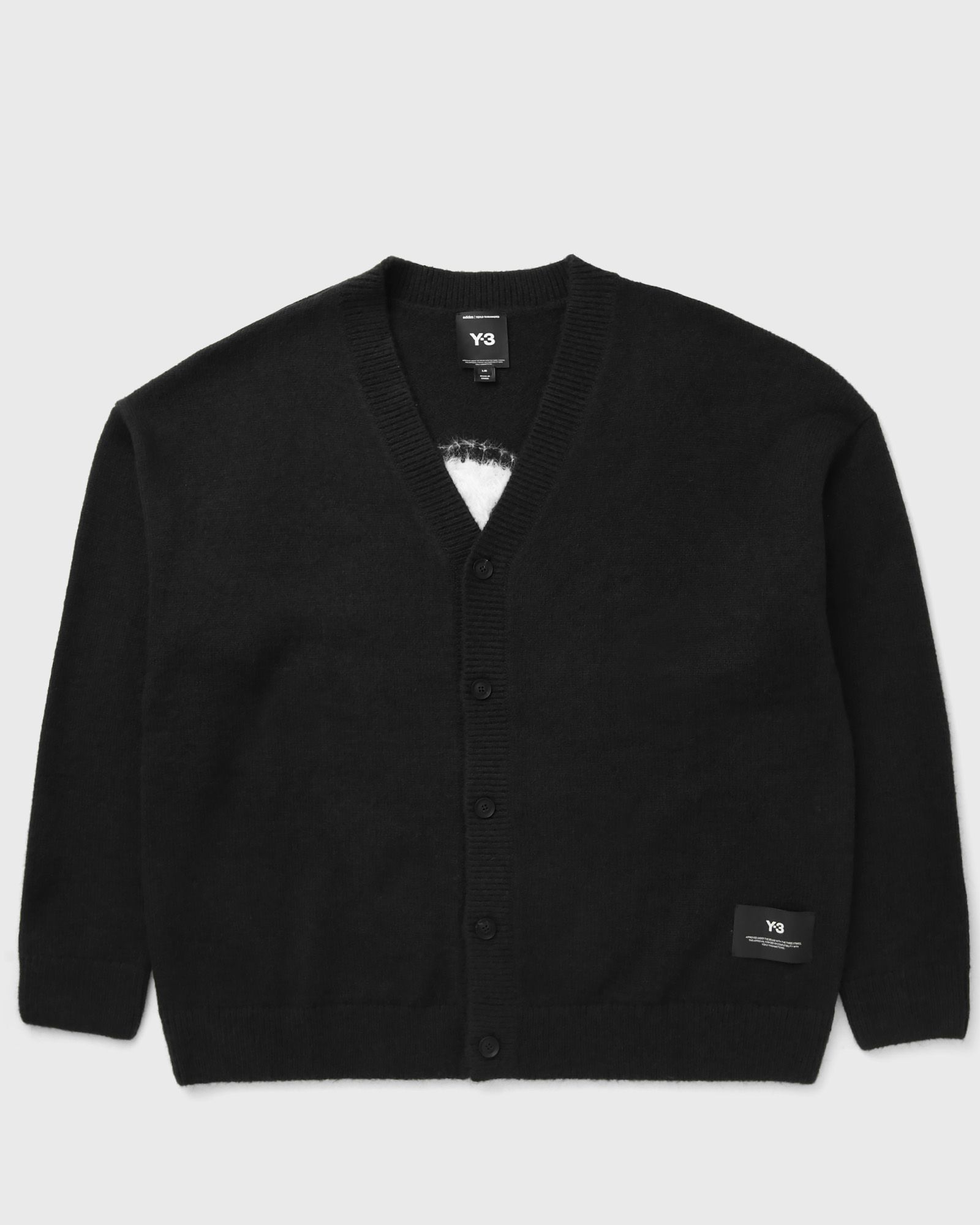 Y-3 CHITO GRAPHIC KNITTED CARDIGAN, black