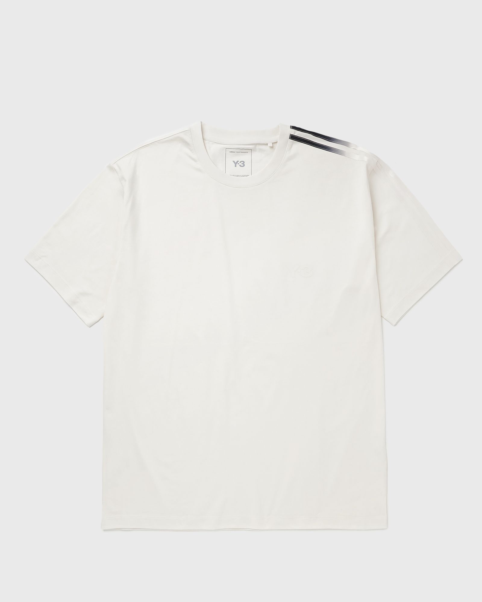 Y-3 GRADIENT STRIPES SHORT SLEEVE TEE, white