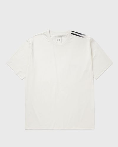 Y-3 GRADIENT STRIPES SHORT SLEEVE TEE, white