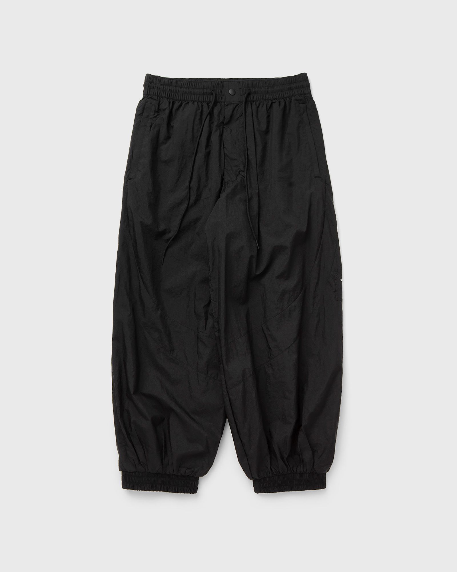 Y-3 RAW EDGE 3 STRIPES NYLON SHELL PANTS, black