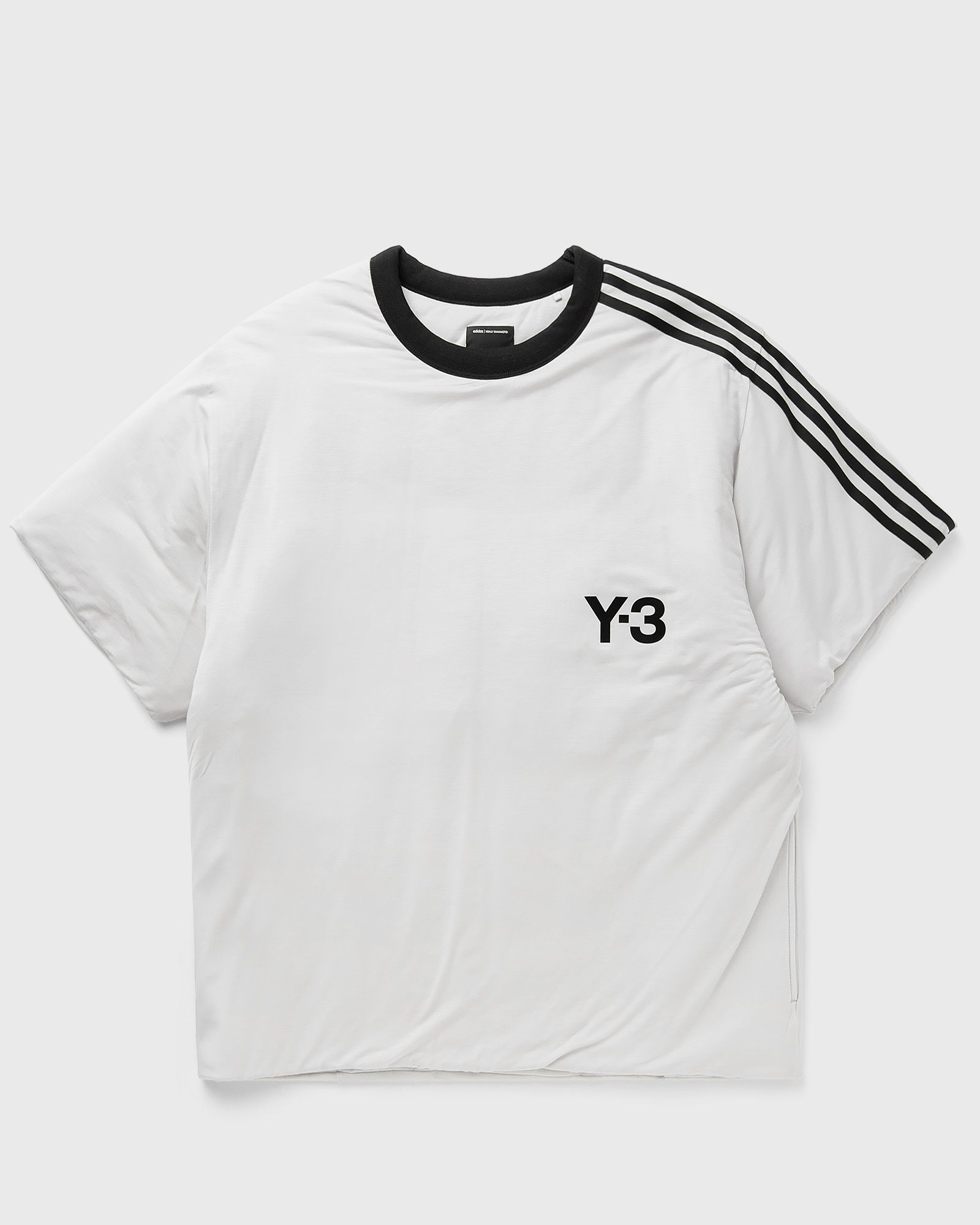 Y-3 PADDED SHORT SLEEVE TEE 3-STRIPES, white