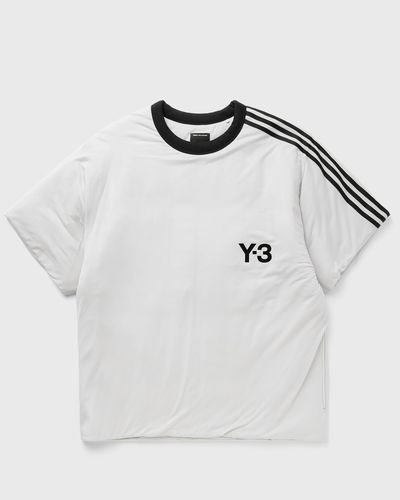 Y-3 PADDED SHORT SLEEVE TEE 3-STRIPES, white