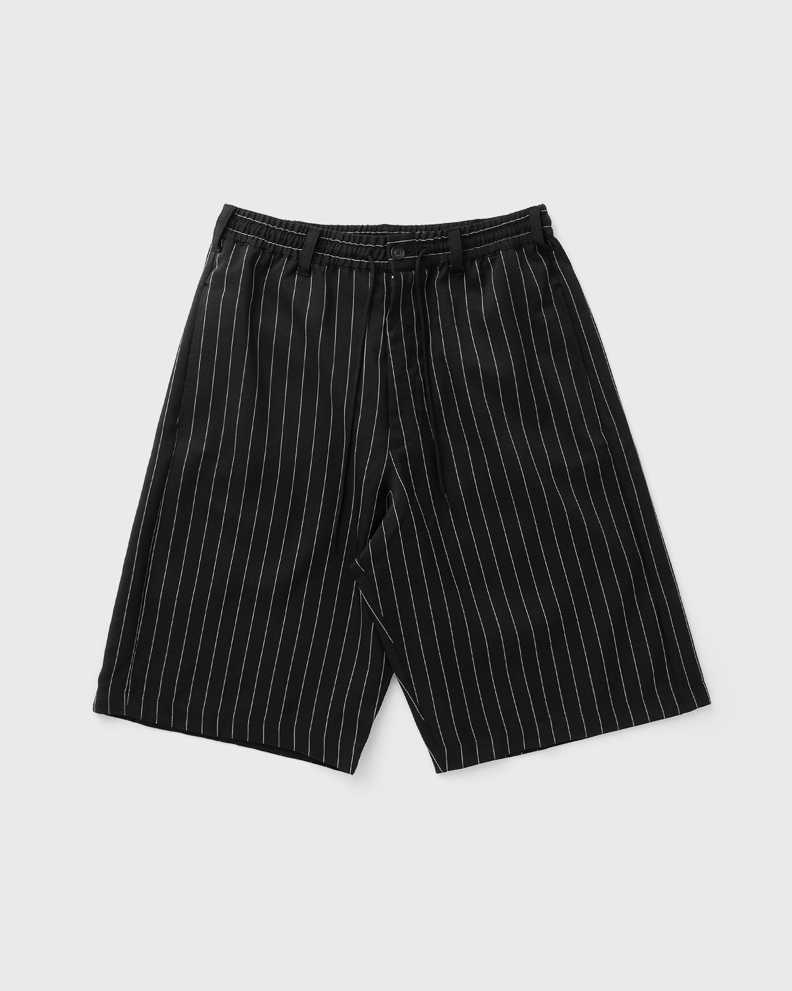 Y-3 PINSTRIPE SPORT UNIFORM SHORTS, black