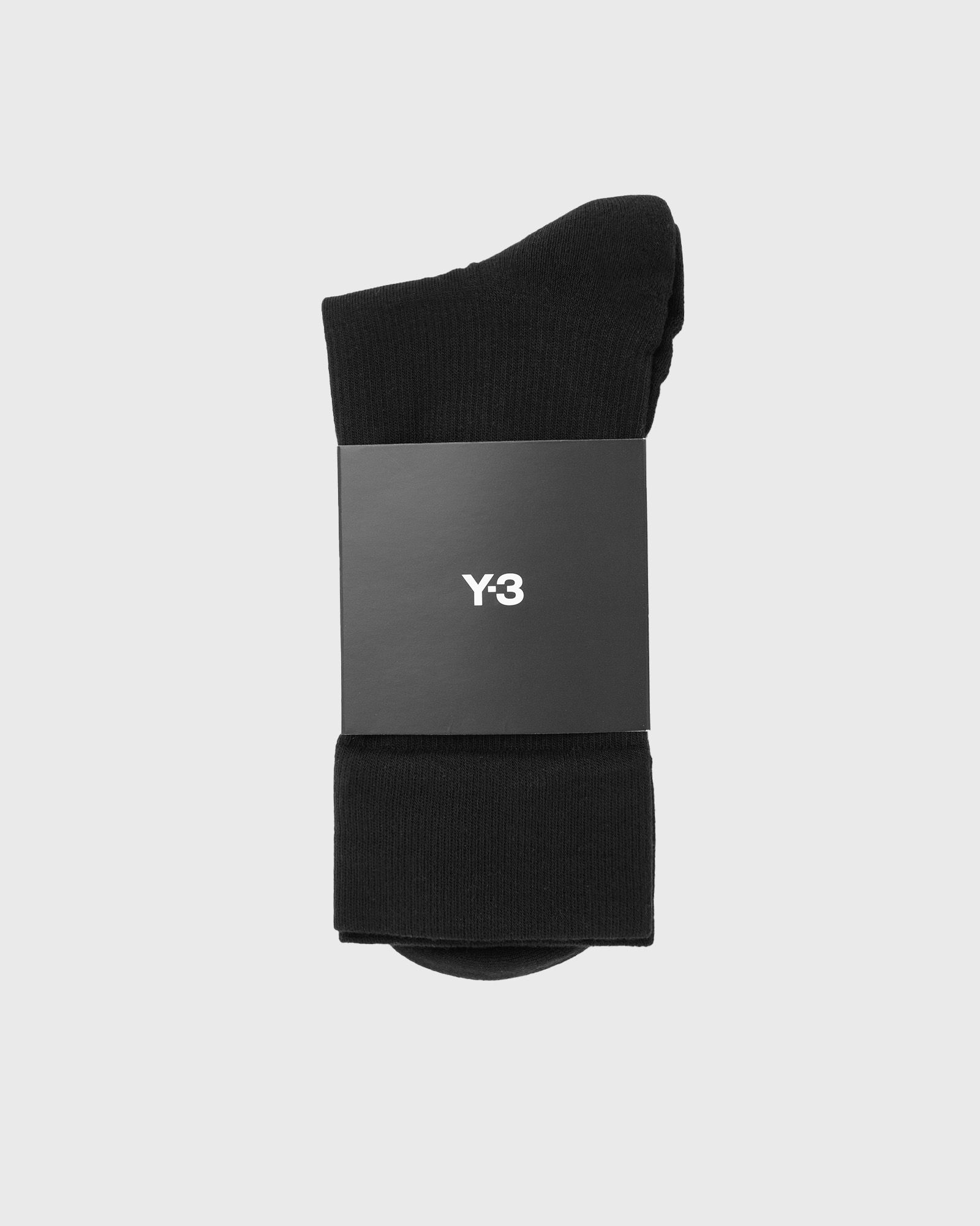 Y-3 GRAPHIC CREW SOCKS, black