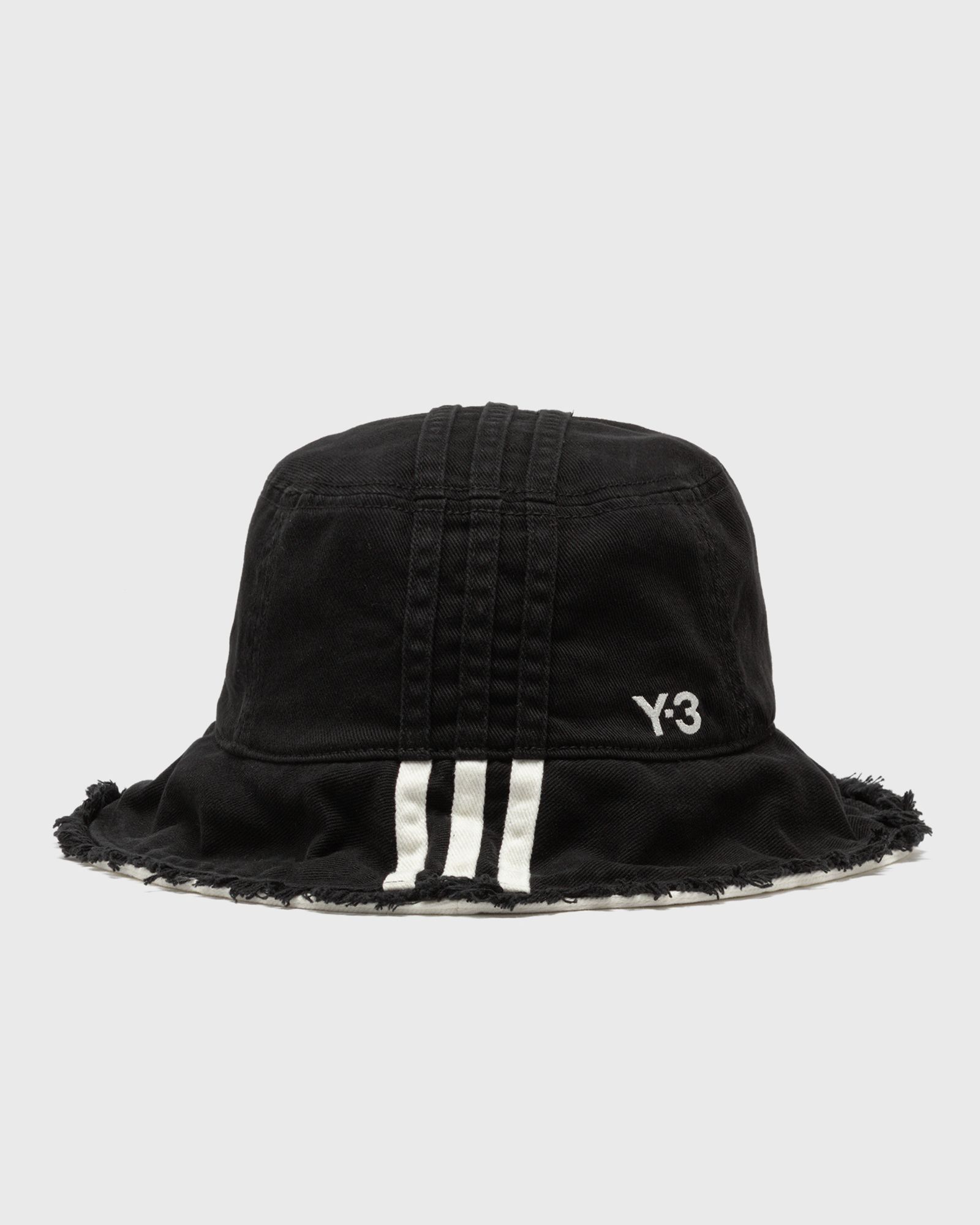Y-3 STRIPES BUCKET HAT, black